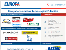 Tablet Screenshot of europainfra.com